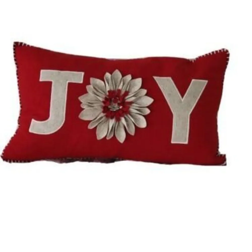 Joy Down Filled Holiday Decorative Pillow 22